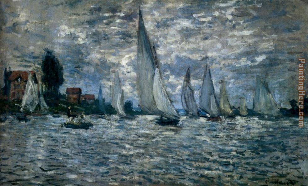 The Boats Regatta At Argenteuil painting - Claude Monet The Boats Regatta At Argenteuil art painting